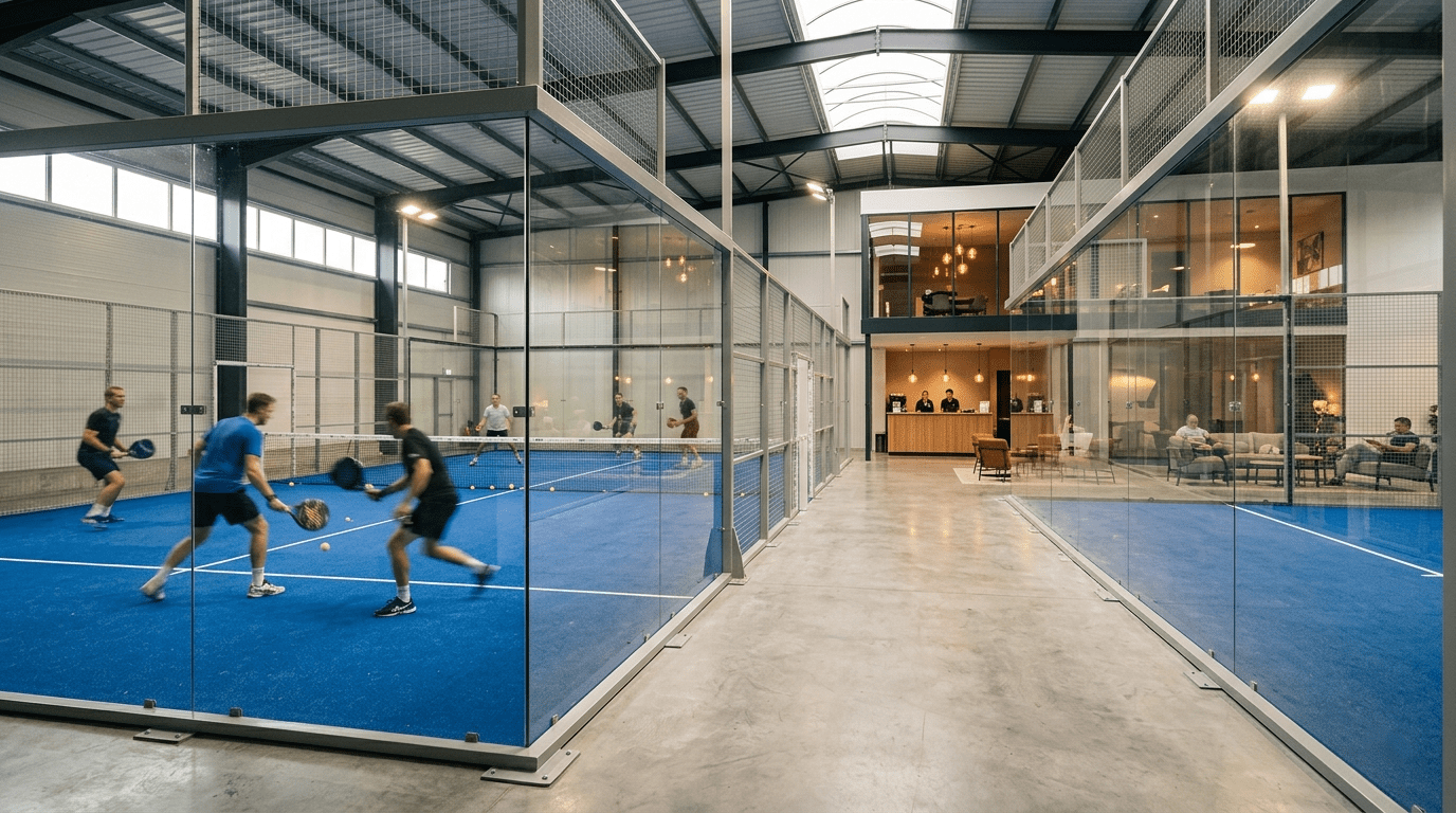 Modern padel klub több pályával – padel klub nyitása Magyarországon